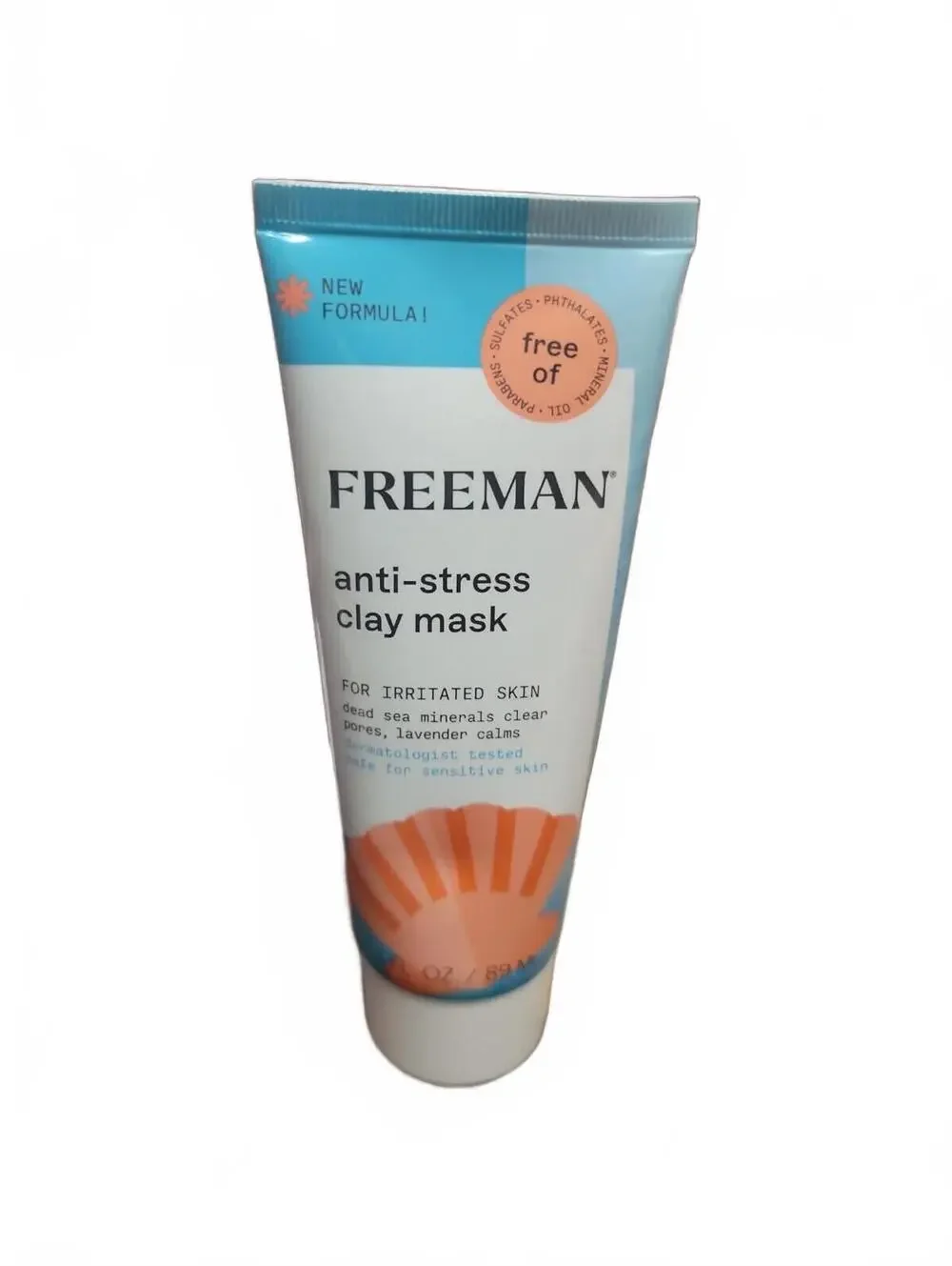 NEW Freeman Anti-Stress Dead Sea Minerals & Lavender Clay Facial Mask 3oz